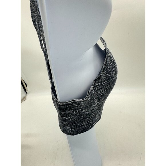 Victorias Secret Speckled Sports Bra Gray Racerback 34B Strappy Back Activewear - Picture 8 of 11